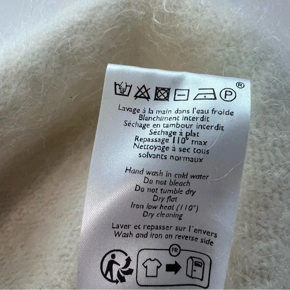Sezane Sz S Denisa Baby Alpaca  Sweater Ecru Cream - Picture 8 of 11